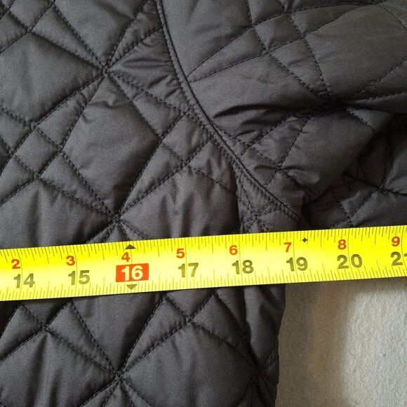 The North Face Kids Quilted Raincoat - Black with Purple Interior - Picture 9 of 9